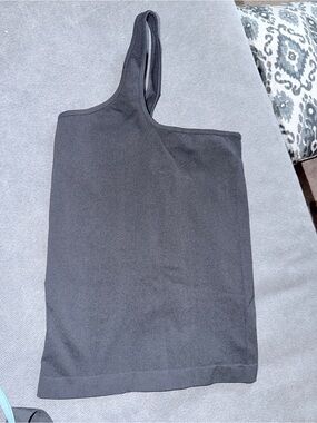 Helmut Lang Core Seamless One Shoulder/Asymmetric Tank Black XS/S